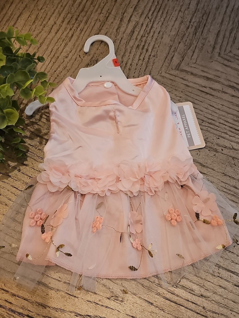 Dog Floral Tulle Dress Size S NWT- Light Pink